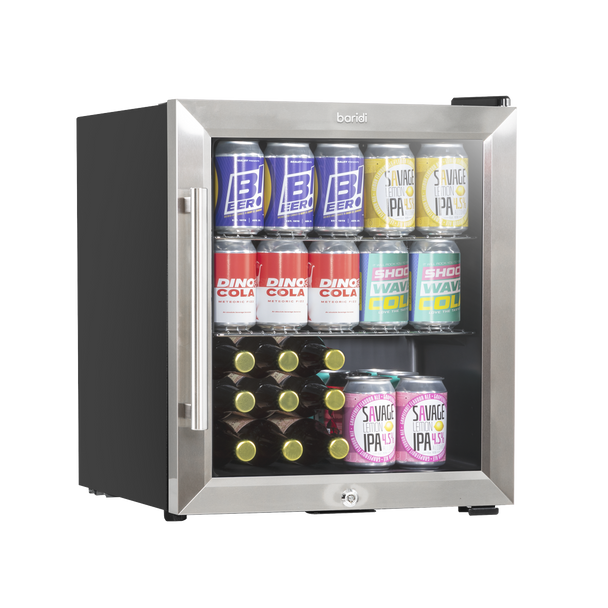Sealey DH75 │ Baridi Mini Tabletop Beer & Drinks Fridge 50L Capacity - Stainless Steel