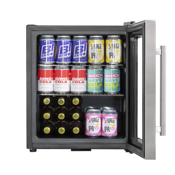 Sealey DH75 │ Baridi Mini Tabletop Beer & Drinks Fridge 50L Capacity - Stainless Steel