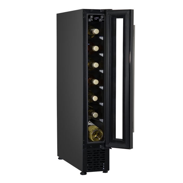 Sealey DH76 │ Baridi Extra-Slim 7 Bottle Wine Fridge & Cooler 15cm - Black
