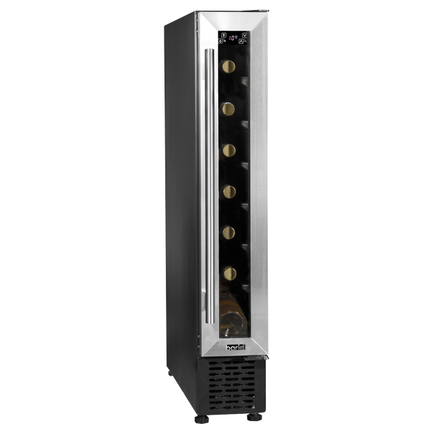 Sealey DH77 │ Baridi Extra-Slim 7 Bottle Wine Fridge & Cooler 15cm - Stainless Steel