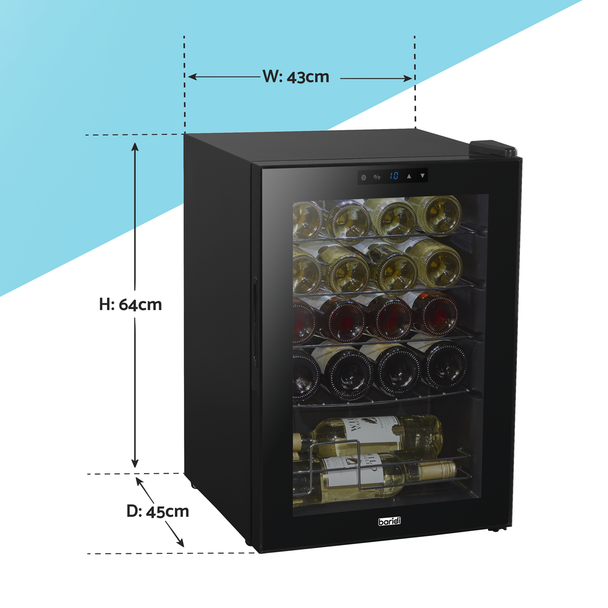 Sealey DH8 │ Baridi 20 Bottle Tabletop Wine Fridge & Cooler