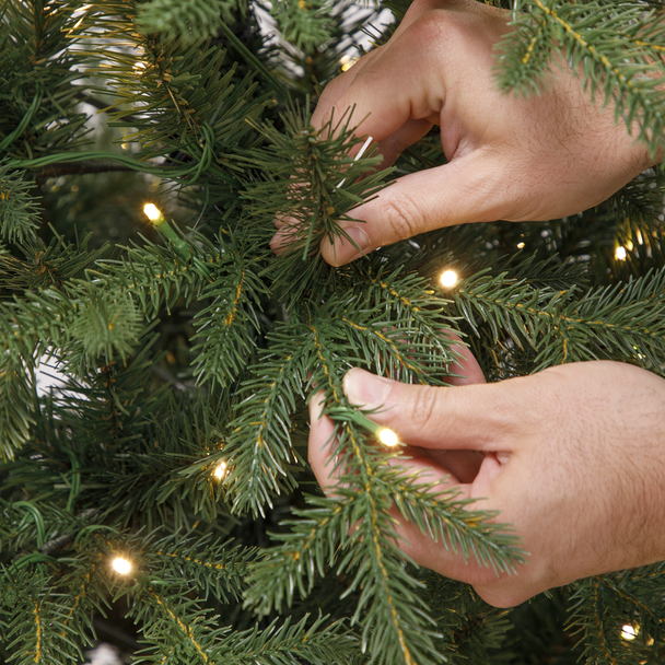 Sealey DH81 │ Dellonda Pre-Lit Hinged Christmas Tree with 270 Warm White LED Lights 6ft(180cm)