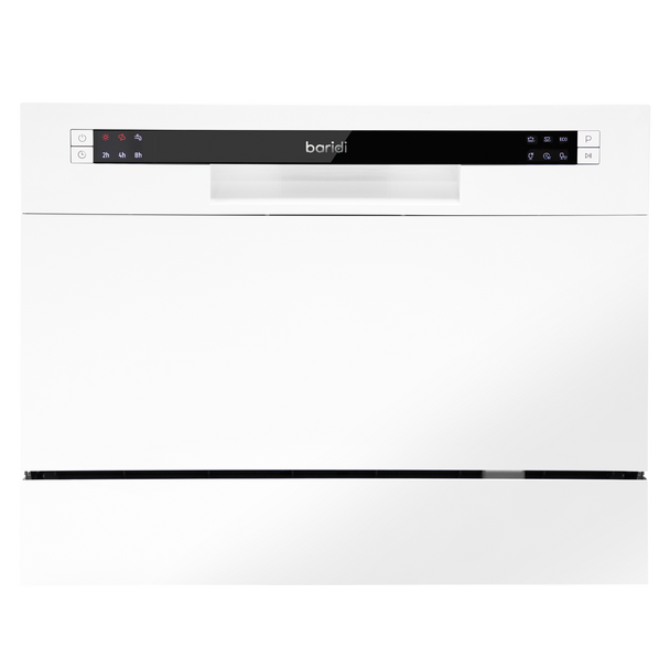 Sealey DH83 │ Baridi Tabletop Dishwasher 6 Place Settings 6.5L Capacity - White