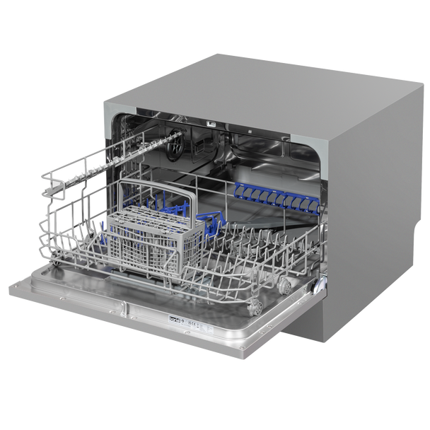 Sealey DH84 │ Baridi Tabletop Dishwasher 6 Place Settings 6.5L Capacity - Silver