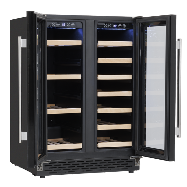 Sealey DH96 │ Baridi 40 Bottle/120 Can Under-Counter/Freestanding Dual Zone Wine Fridge & Cooler 60cm