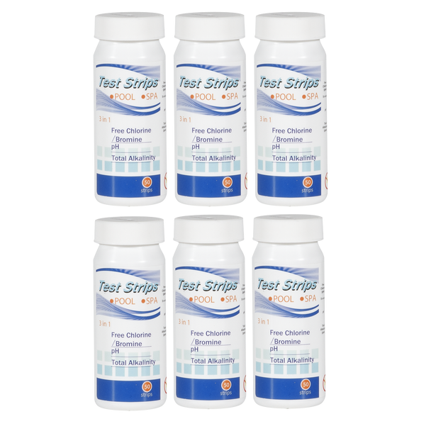 Sealey DL108 │ Dellonda 3-in-1 Chlorine, PH & Alkalinity Test Strips x50 Strips - Pack of 6