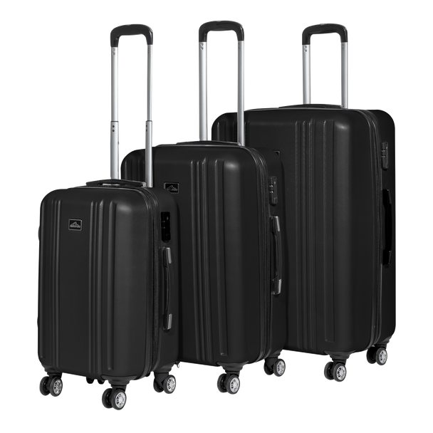 Sealey DL11 │ Dellonda Lightweight ABS Luggage Set with TSA Lock - Black
