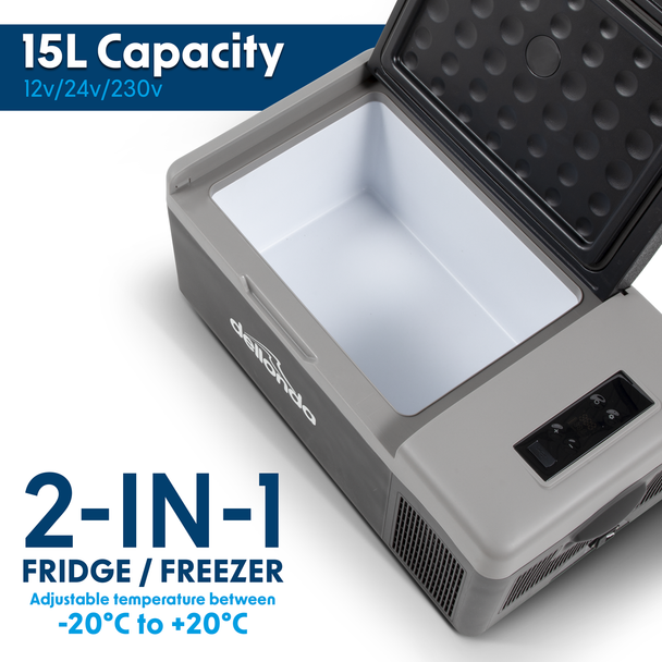 Sealey DL12 │ Dellonda Portable Fridge Freezer/Cool Box with LED Display 15L