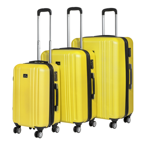 Sealey DL124 │ Dellonda Lightweight ABS Luggage Set with TSA Lock - Yellow