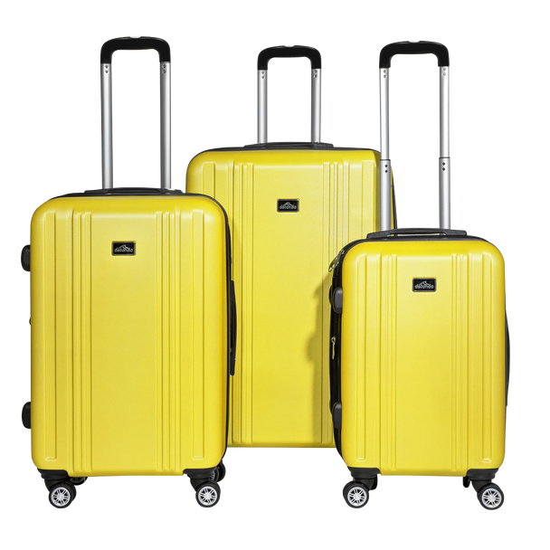 Sealey DL124 │ Dellonda Lightweight ABS Luggage Set with TSA Lock - Yellow