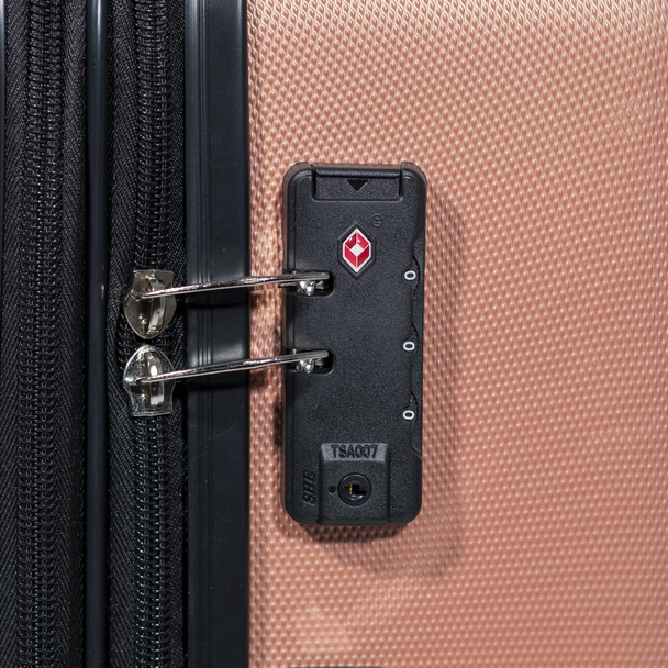 Sealey DL125 │ Dellonda Lightweight ABS Luggage Set with TSA Lock - Rose Gold
