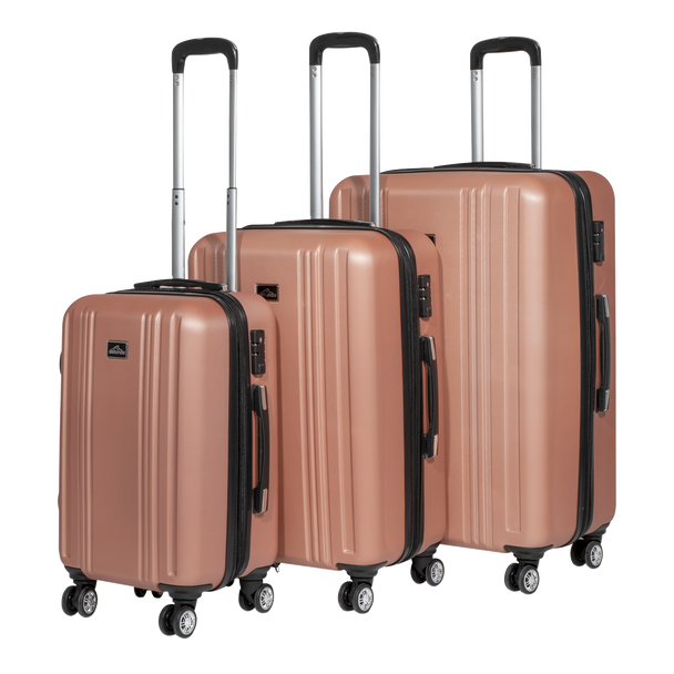 Sealey DL125 │ Dellonda Lightweight ABS Luggage Set with TSA Lock - Rose Gold