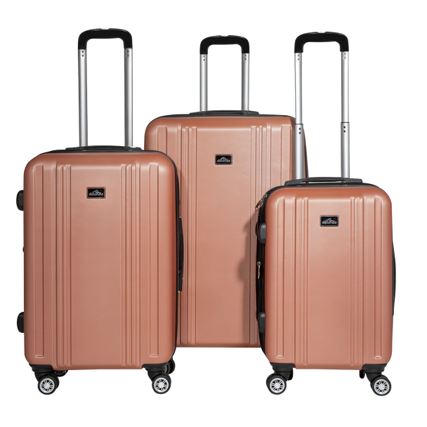 Sealey DL125 │ Dellonda Lightweight ABS Luggage Set with TSA Lock - Rose Gold