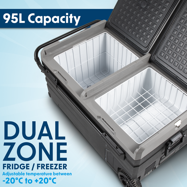 Sealey DL128 │ Dellonda Portable Fridge Freezer/Cool Box with LED Display 95L