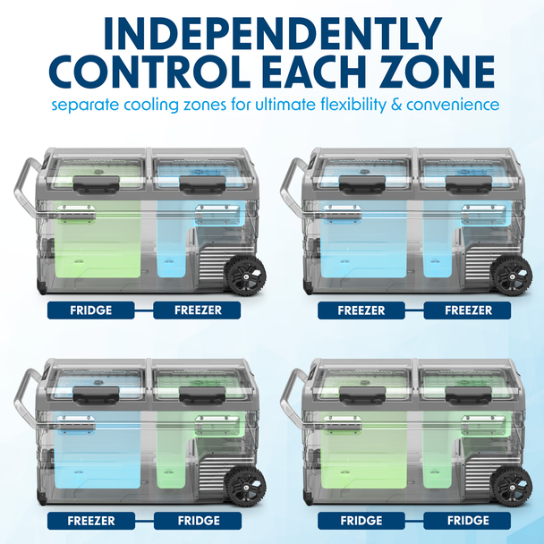 Sealey DL128 │ Dellonda Portable Fridge Freezer/Cool Box with LED Display 95L