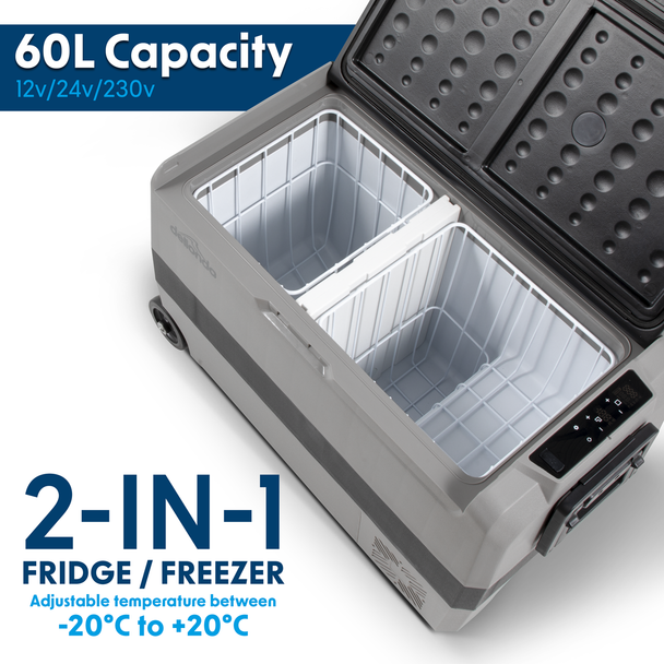 Sealey DL15 │ Dellonda Portable Fridge Freezer/Cool Box with LED Display 60L