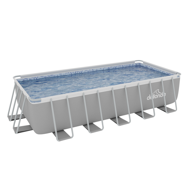 Sealey DL150 │ Dellonda Deluxe Steel Frame Rectangular Swimming Pool with Step Ladder & Filter Pump 21ft