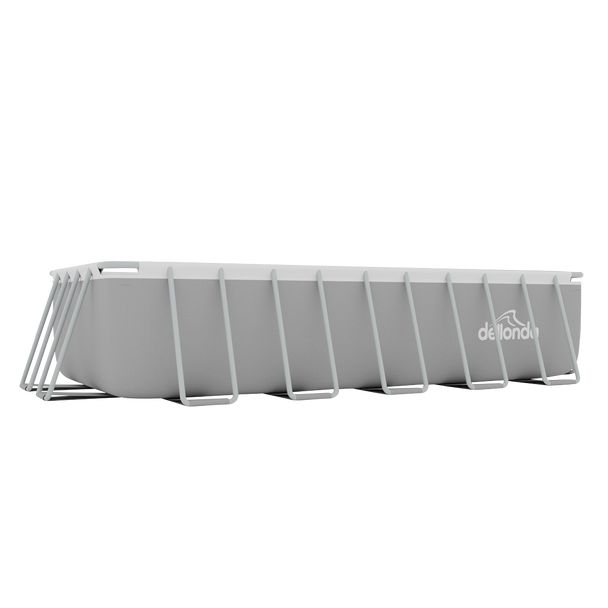 Sealey DL150 │ Dellonda Deluxe Steel Frame Rectangular Swimming Pool with Step Ladder & Filter Pump 21ft