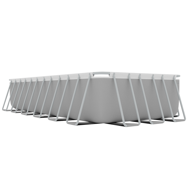 Sealey DL151 │ Dellonda Deluxe Steel Frame Rectangular Swimming Pool with Step Ladder & Filter Pump 25ft