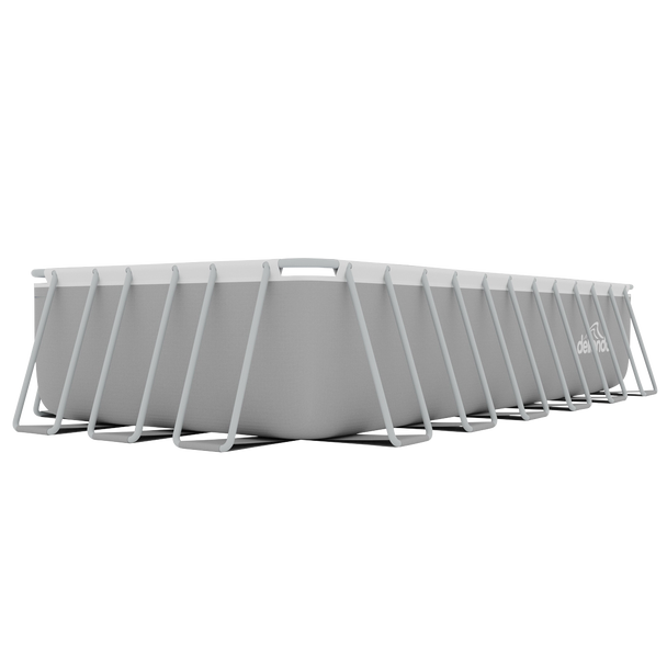 Sealey DL151 │ Dellonda Deluxe Steel Frame Rectangular Swimming Pool with Step Ladder & Filter Pump 25ft