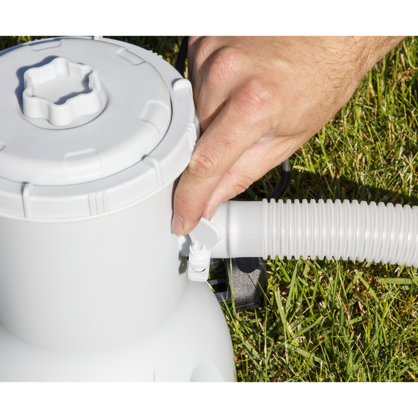 Sealey DL18 │ Dellonda Paddling/Swimming Pool & Pump 15ft - Gray Rattan Effect