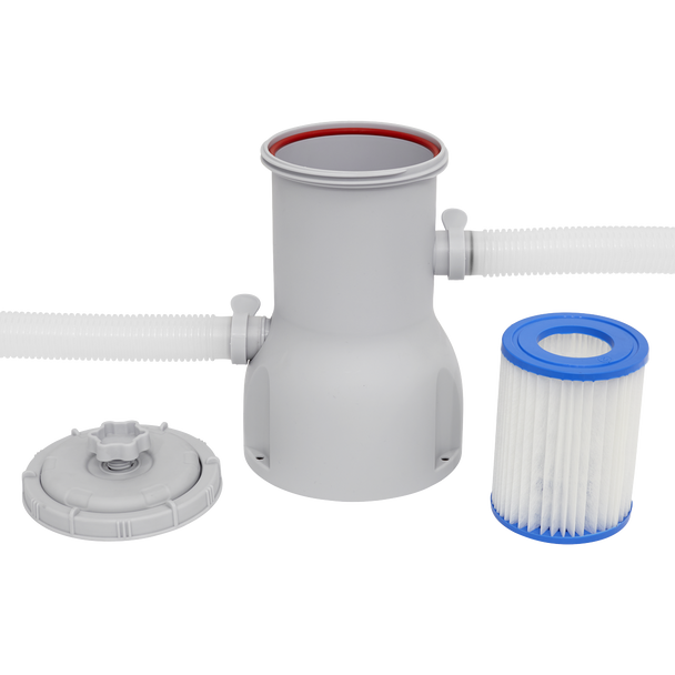 Sealey DL18 │ Dellonda Paddling/Swimming Pool & Pump 15ft - Gray Rattan Effect