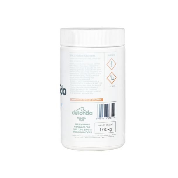 Sealey DL50 │ Dellonda Chlorine Granules for Hot Tubs/Spas & Swimming Pools 1kg