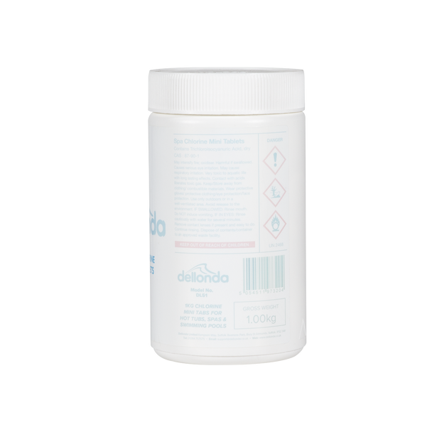 Sealey DL51 │ Dellonda Chlorine Mini Tabs for Hot Tubs/Spas & Swimming Pools 1kg