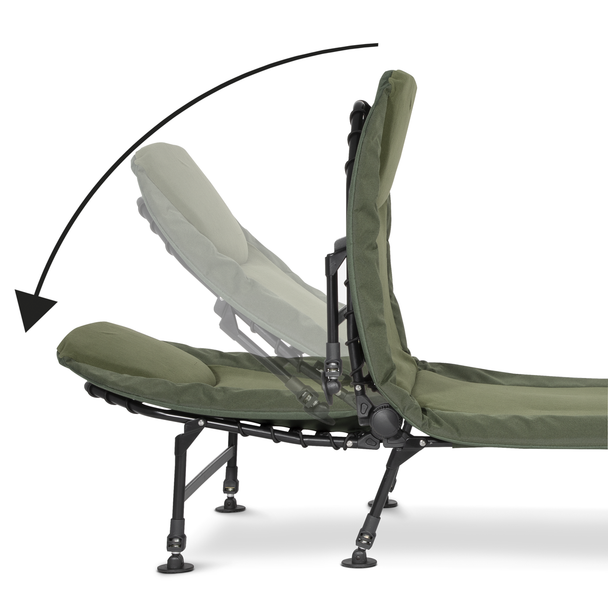 Sealey DL78 │ Dellonda Adjustable Bedchair with Fleece Mattress & Pillow