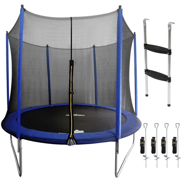 Sealey DL94 │ Dellonda Heavy-Duty Outdoor Trampoline with Safety Enclosure Net, Anchors & Ladder 10ft