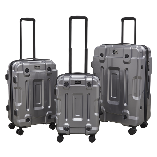 Sealey DL9 │ Dellonda Lightweight ABS Luggage Set 3pc - Silver