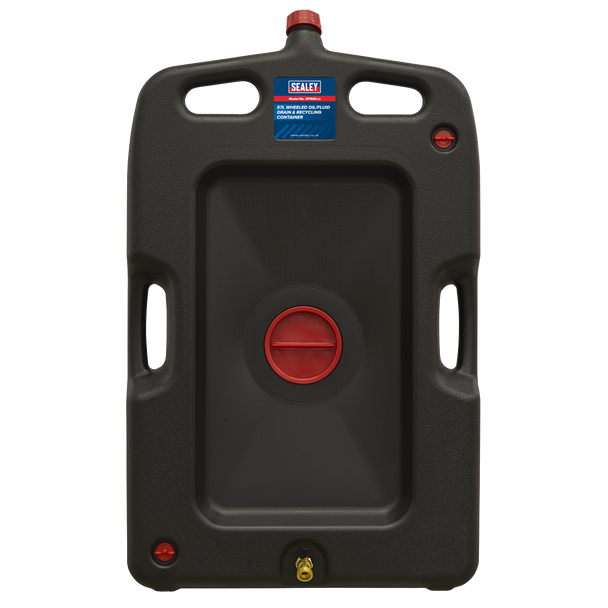 Sealey DRP09 │ Skip Gallery Sealey Oil/Fluid Drain & Recycling Container with Wheels 57L