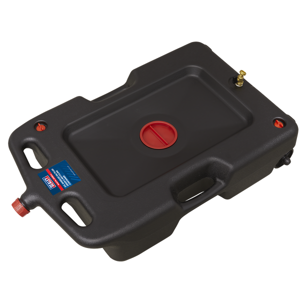 Sealey DRP09 │ Skip Gallery Sealey Oil/Fluid Drain & Recycling Container with Wheels 57L