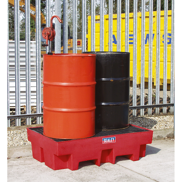 Sealey DRP12 │ Polyethylene Barrel Bund/Spill Pallet 1220 x 820 x 330mm