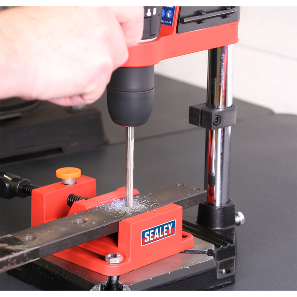 Sealey DS01 │ Drill Stand with Cast Iron Base 500mm & Vice 65mm