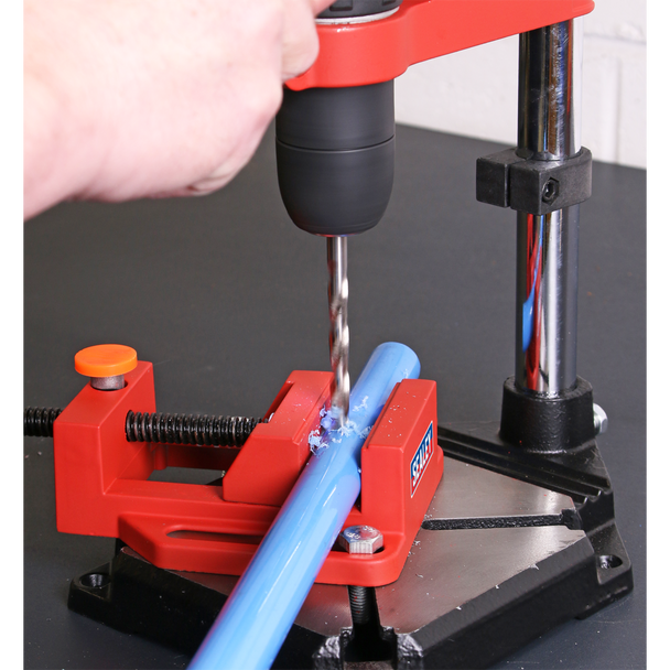 Sealey DS01 │ Drill Stand with Cast Iron Base 500mm & Vice 65mm