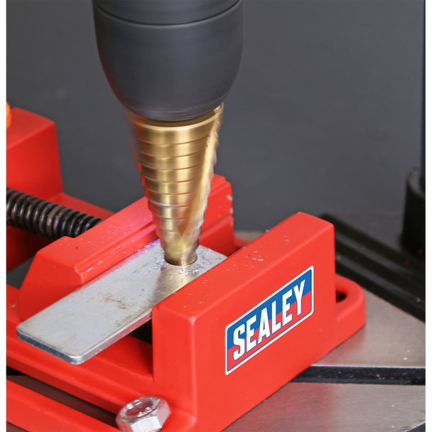 Sealey DS01 │ Drill Stand with Cast Iron Base 500mm & Vice 65mm