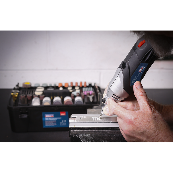 Sealey E5188 │ Multipurpose Rotary Tool & Engraver Kit 230V 219pc