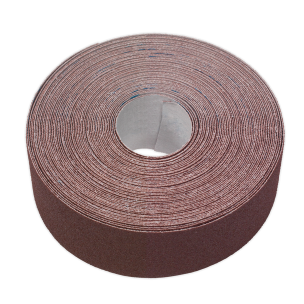 Sealey ERB505080 │ Engineer's Emery Roll 80Grit 50mm x 50m - Brown