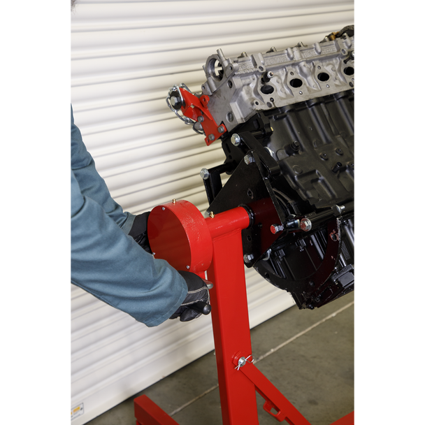 Sealey ES480D │ Folding 360º Rotating Engine Stand with Geared Handle Drive 450kg Capacity