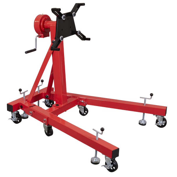 Sealey ES680D │ Folding 360º Rotating Engine Stand with Geared Handle Drive 680kg Capacity