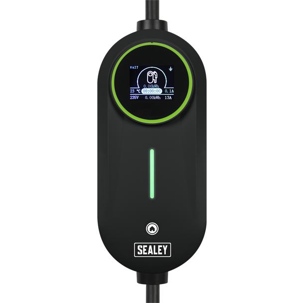 Sealey EVAC2 │ 5m Adjustable (3.5kW) Type 2 to UK 3-Pin Plug Portable EV Charger