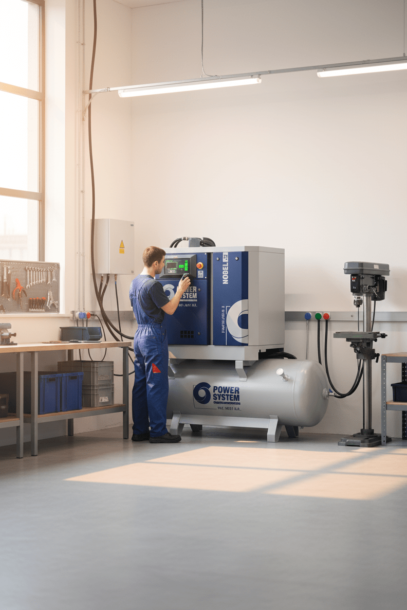 Energy-Efficient Air Compressors for UK Workshops 0% ECO Lease