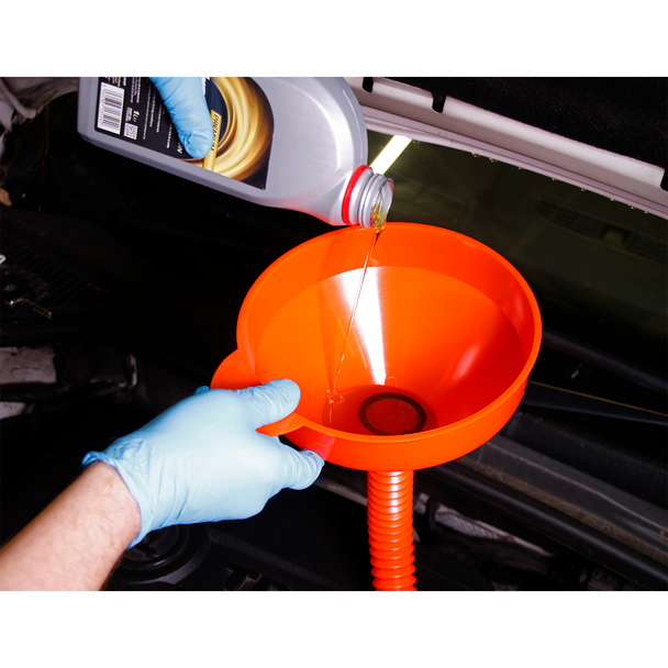 Sealey F2F │ Flexible Spout Funnel with Filter 200mm - Medium