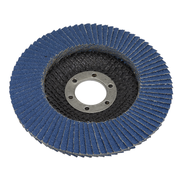 Sealey FD11512010 │ 115mm Zirconium Flap Discs 120Grit 22mm Bore - Pack of 10
