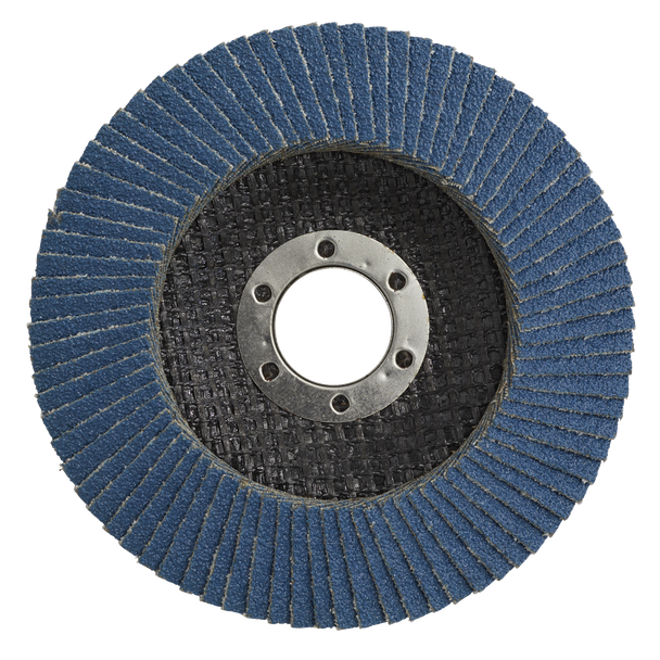 Sealey FD1154010 │ 115mm Zirconium Flap Discs 40Grit 22mm Bore - Pack of 10