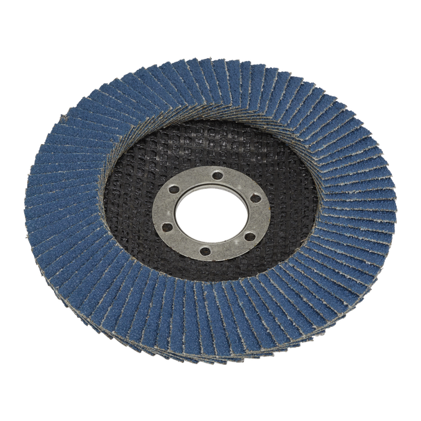 Sealey FD1158010 │ 115mm Zirconium Flap Discs 80Grit 22mm Bore - Pack of 10
