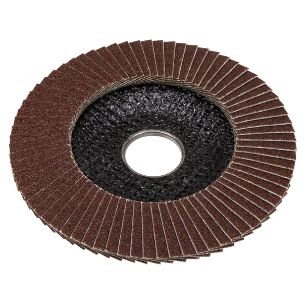 Sealey FD11580E │ 115mm Aluminium Oxide Flap Disc 80Grit 22mm Bore