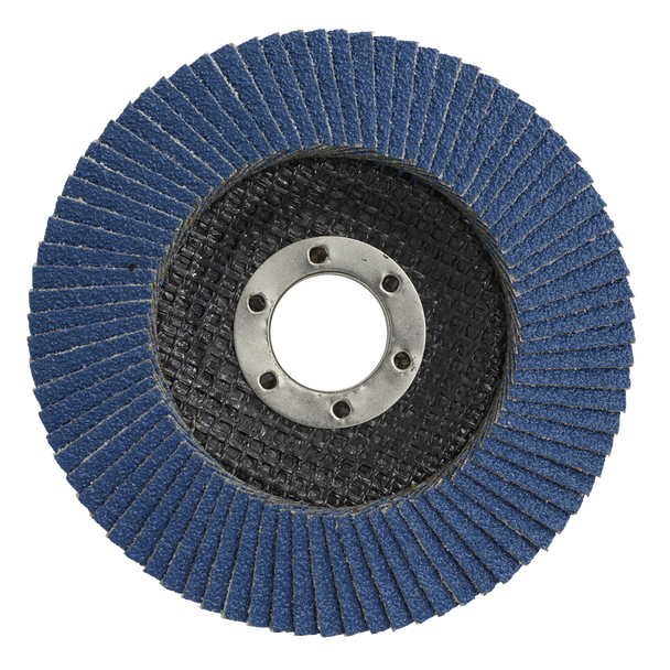 Sealey FD125120 │ 125mm Zirconium Flap Disc 120Grit 22mm Bore