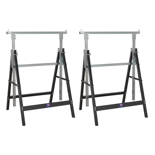 Sealey FDT32 │ Fold Down Telescopic Trestle 200kg Capacity - Pair